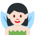 🧚🏻‍♀️ woman fairy: light skin tone display on Twitter